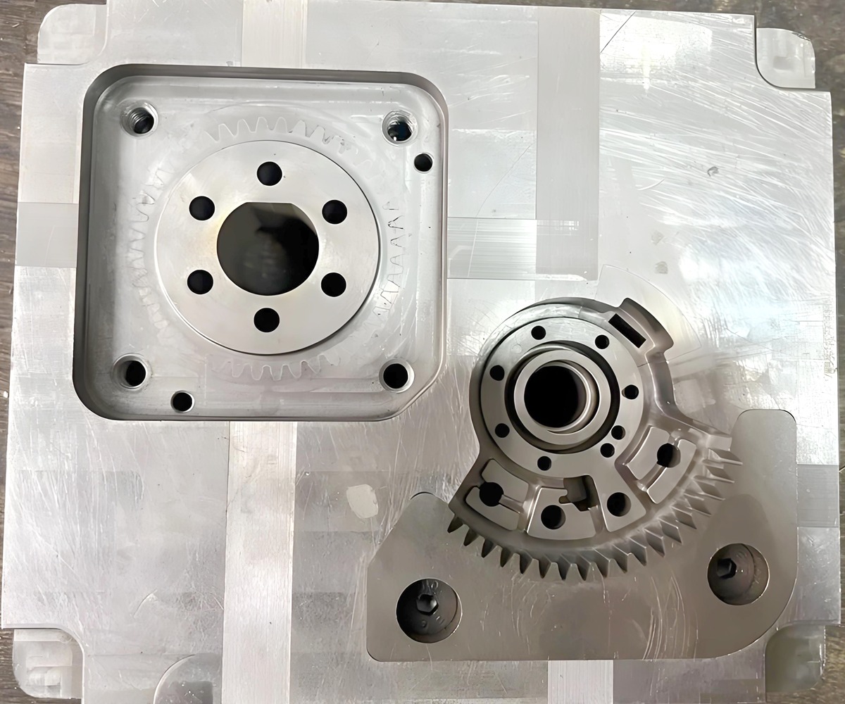 White ceramic CNC milling prototype part for electronic applications